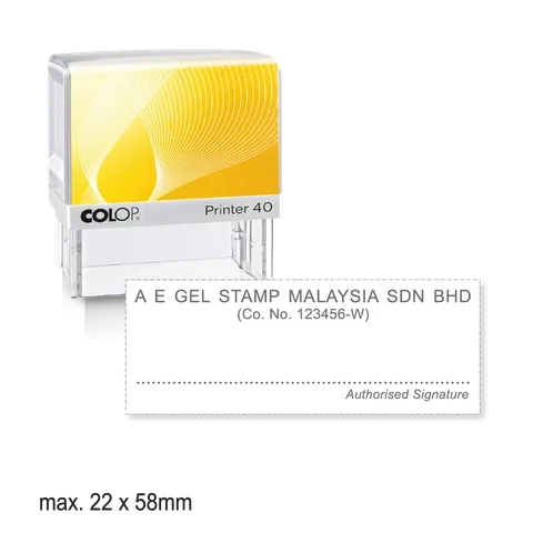 Printer 40 Company Signature Stamp | Self Inking